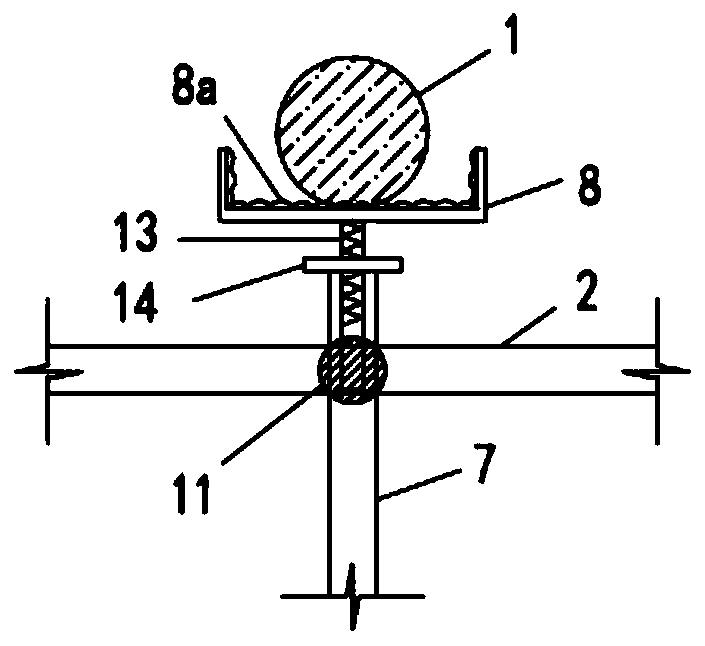 Portable adjustable pump pipe supporting system