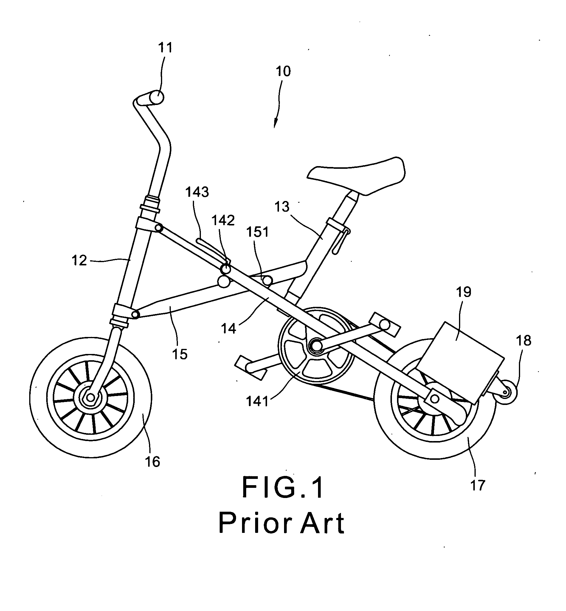 Structural improvement for a foldaway bicycle