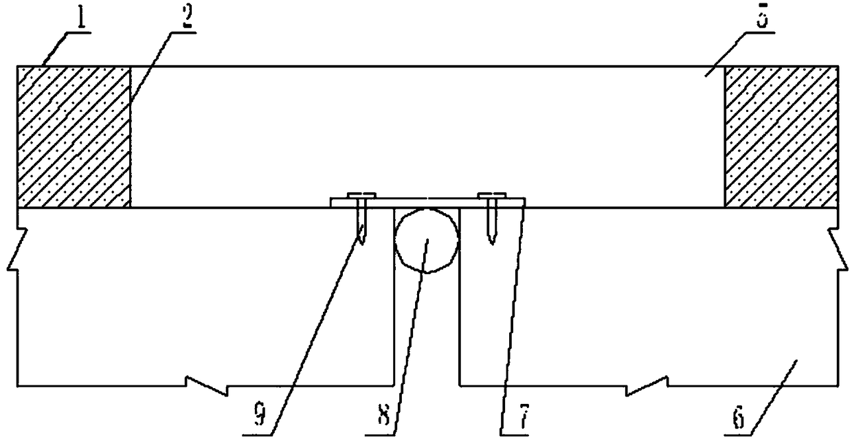 Seamless bridge expansion joint based on a phosphorus-magnesium material and construction method thereof