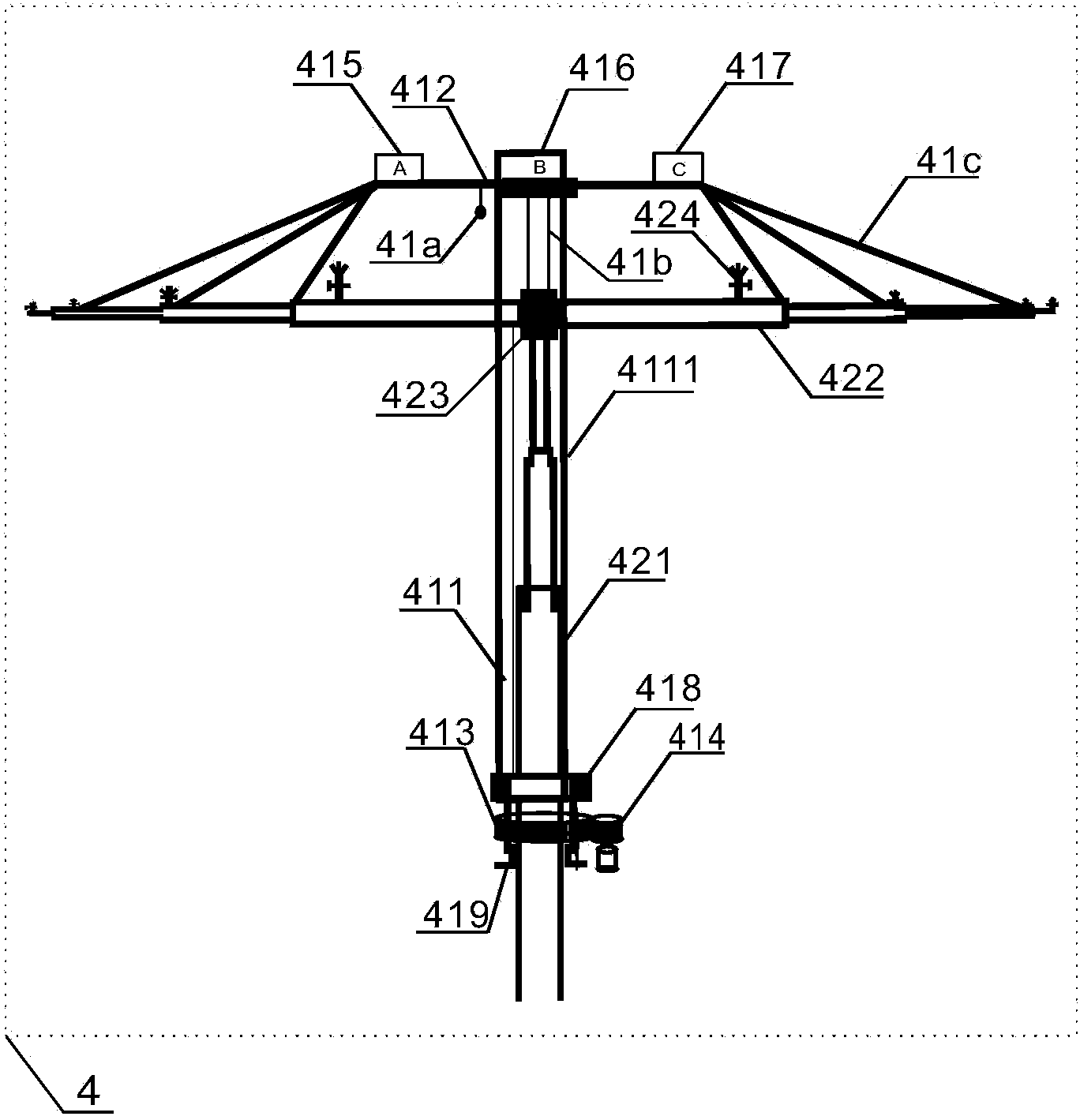 Novel multi-purpose intelligent telescopic sprinkling irrigation vehicle and working method thereof