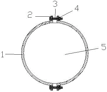 Annular steel plate strengthening device for reinforced concrete column with circular cross section