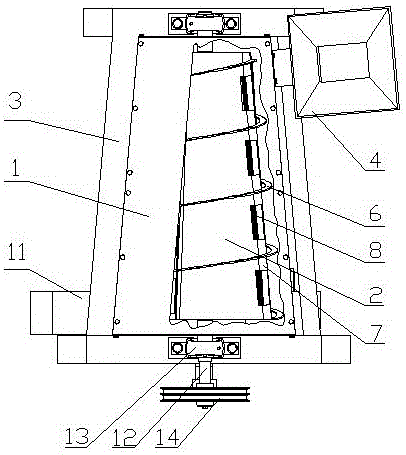 Conical roller type peony seed shelling and cleaning device