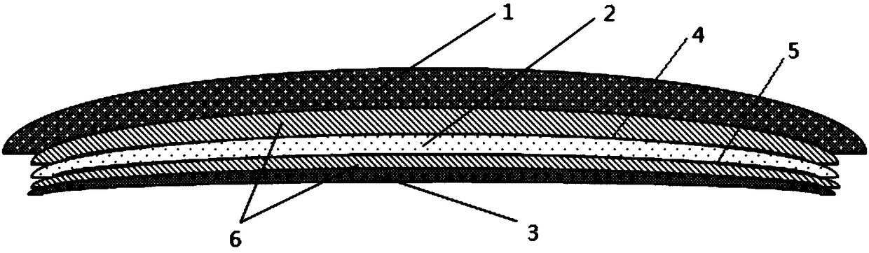 Curved touch display screen and preparation method thereof