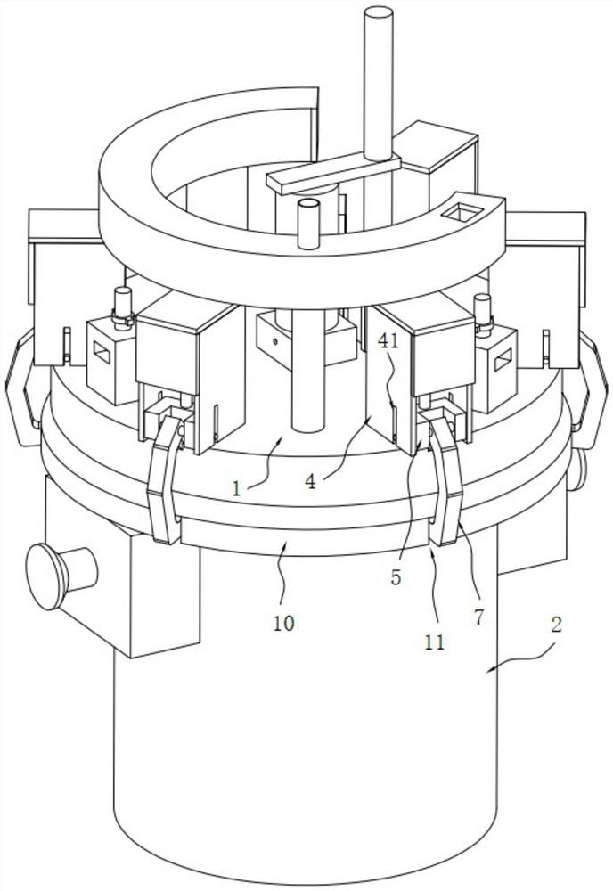 Ladle cover device for pressure magnesium adding