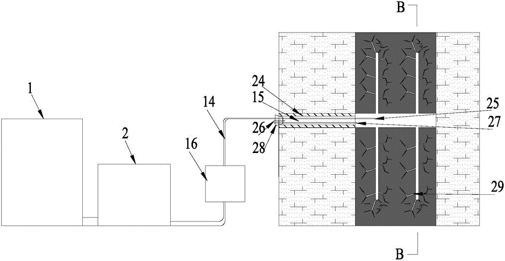 Composite fracturing and uniform permeability-improving method for tree-like boreholes in coal seams of underground coal mine