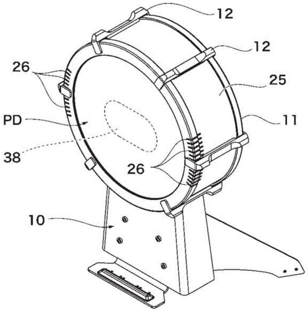 Electronic percussion instrument