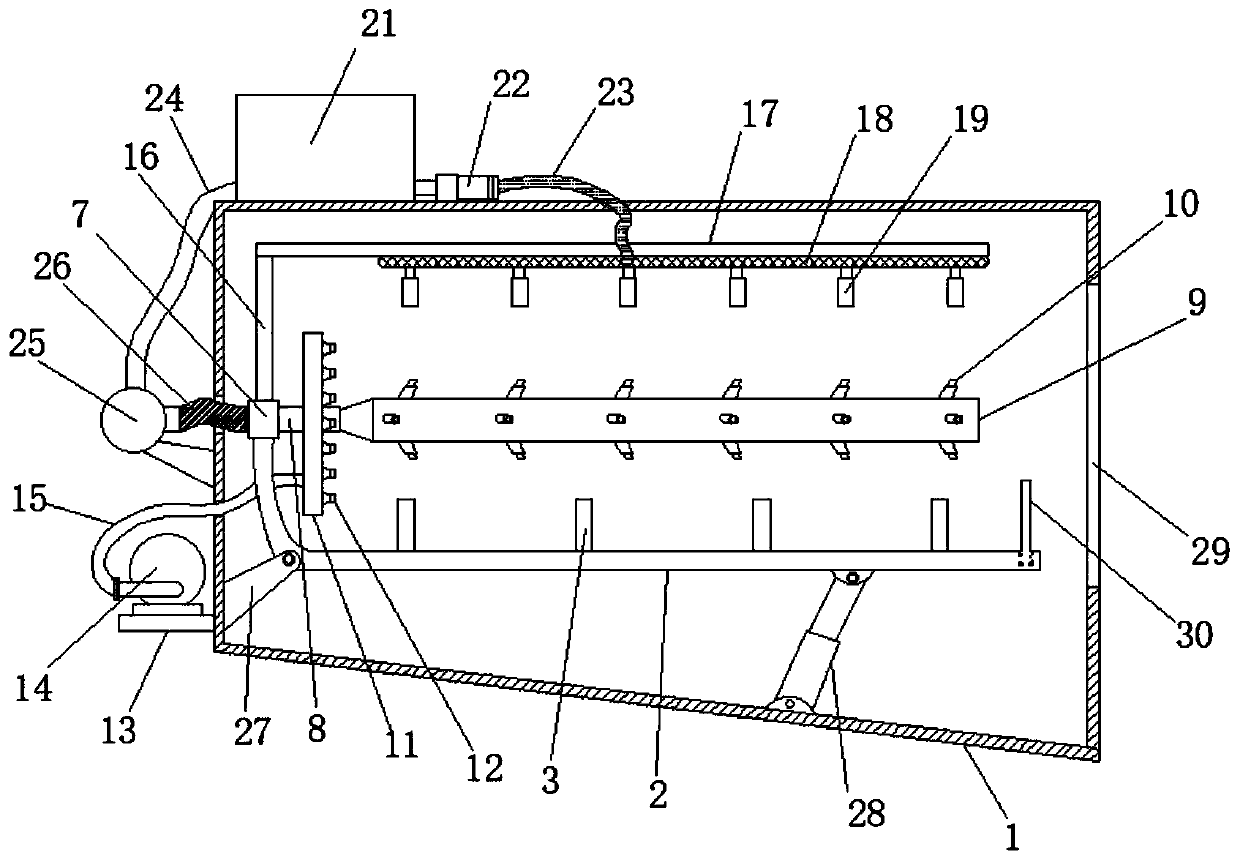 Cooling and shaping device for PE 100-grade polyethylene pipe production