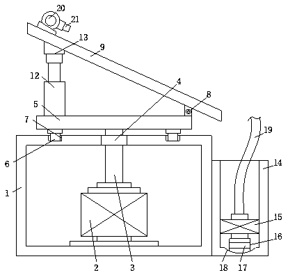 Solar street lamp capable of adjusting the angle of a solar cell panel