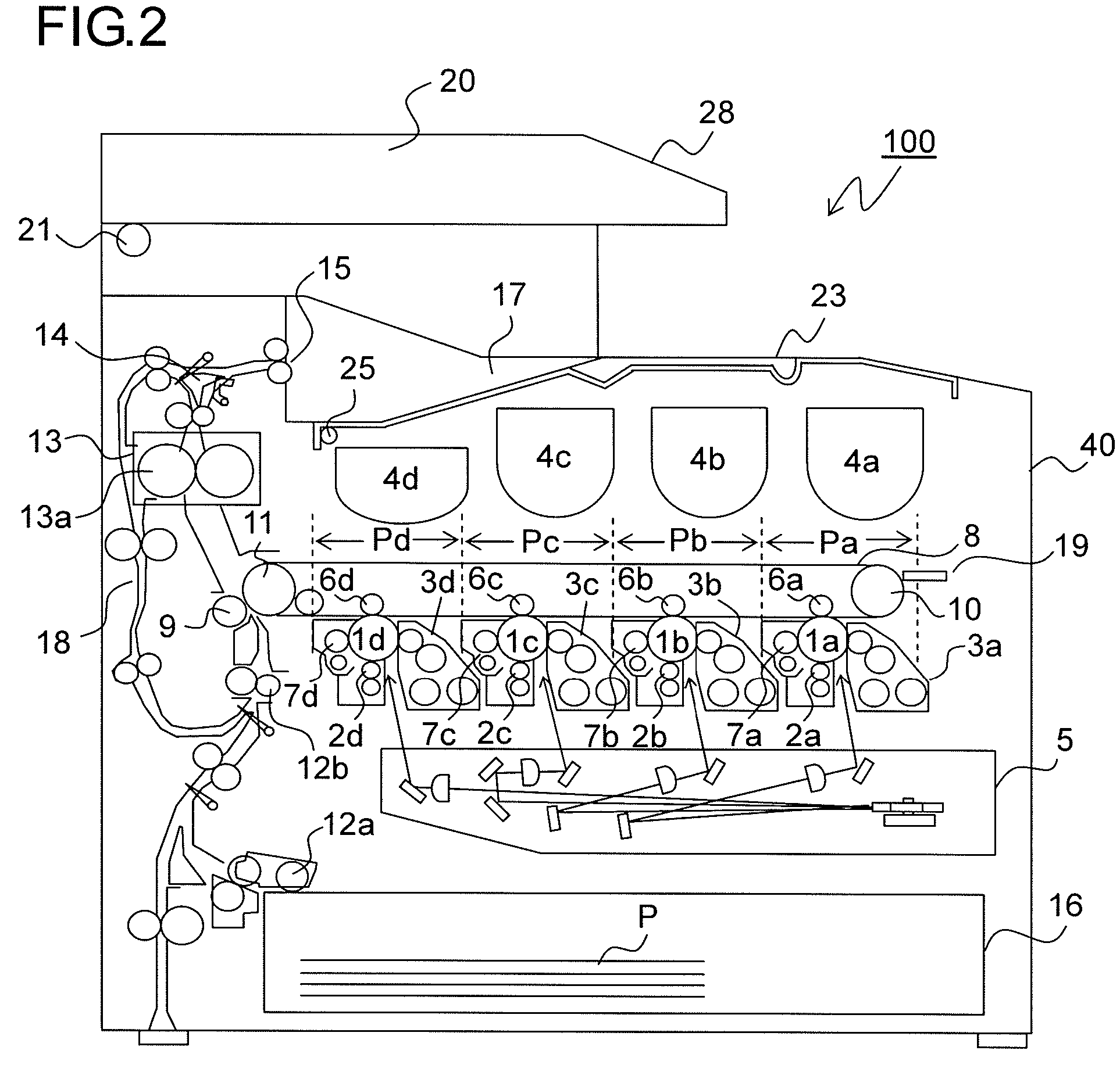 Image forming apparatus with turnable image reading part and suspending mechanism