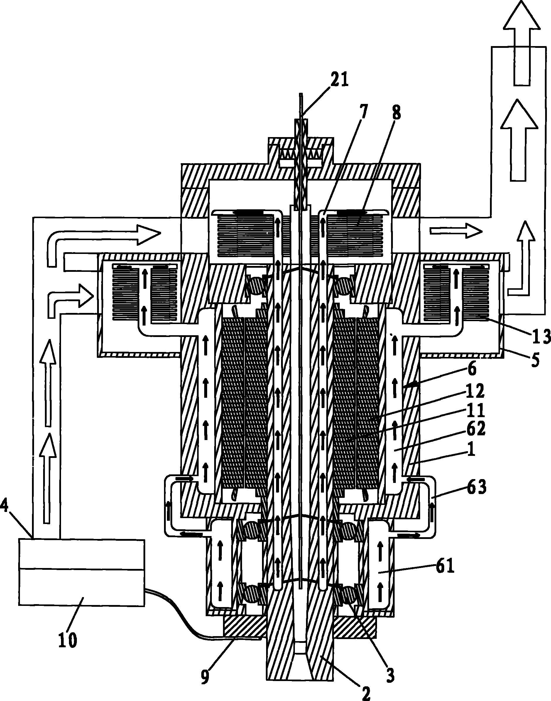 High-speed precise electric spindle cooling system