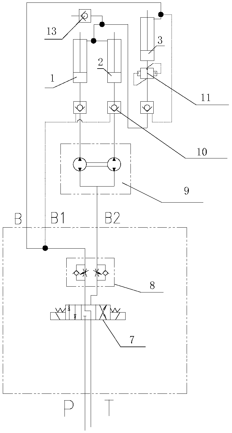 Hydraulic-control cotton box lifting system capable of expanding