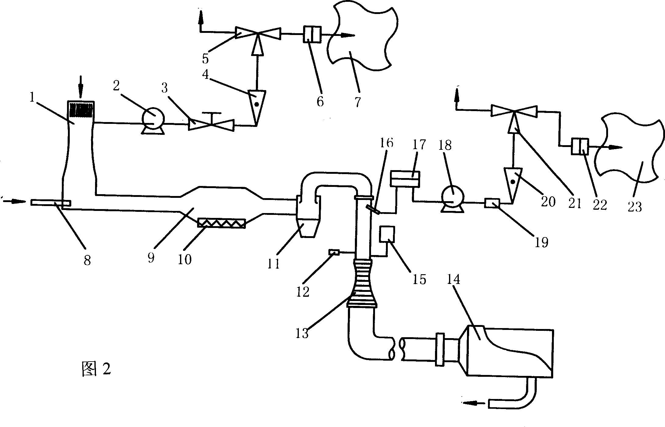 Gasoline vehicle tail gas discharging pollutant total quantity measuring equipment and method thereof