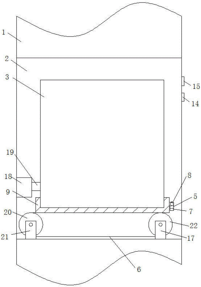 Switch cabinet circuit breaker entrance and exit control mechanism