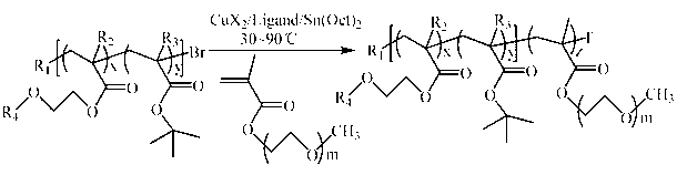 PH response/hydrophobic group random copolymerization polymer, and preparation method and application thereof