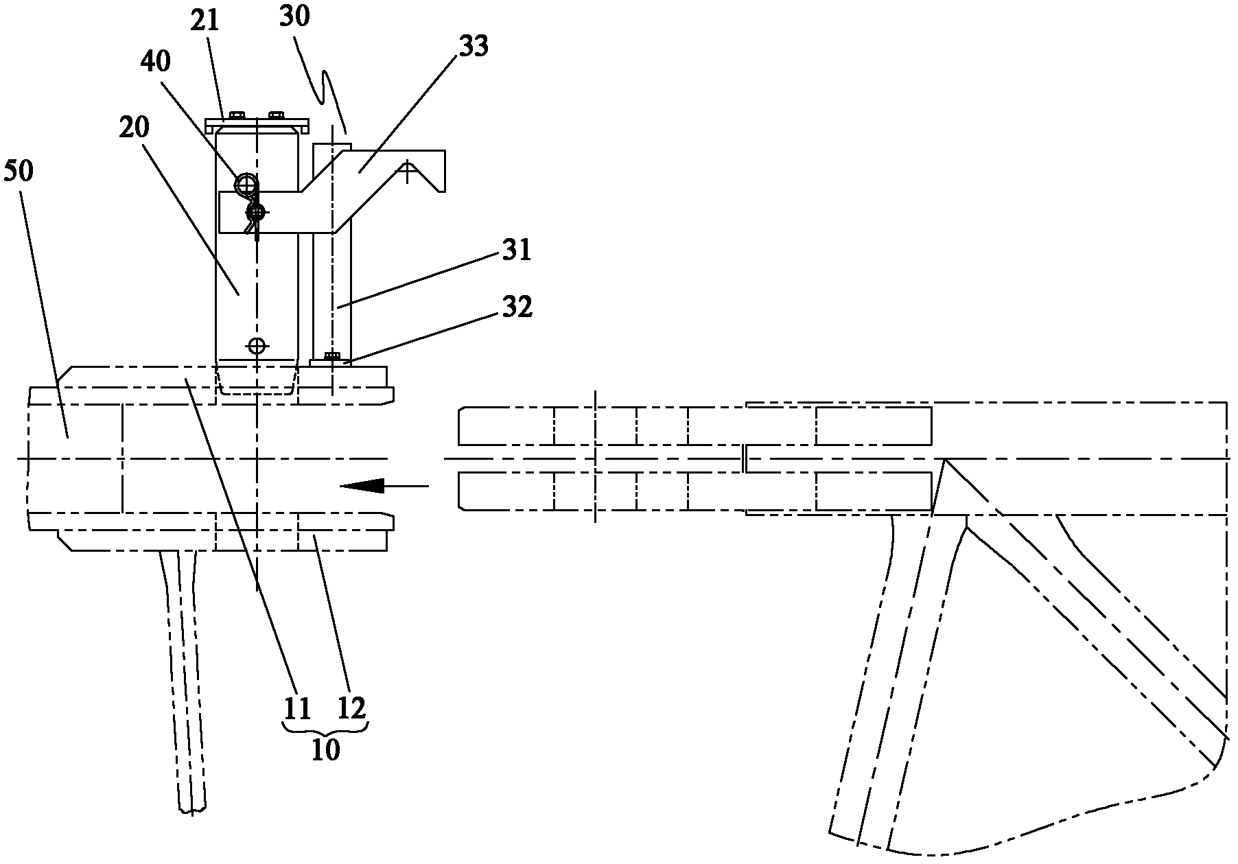 Pin shaft connecting structure, assembling and disassembling methods thereof and tower crane