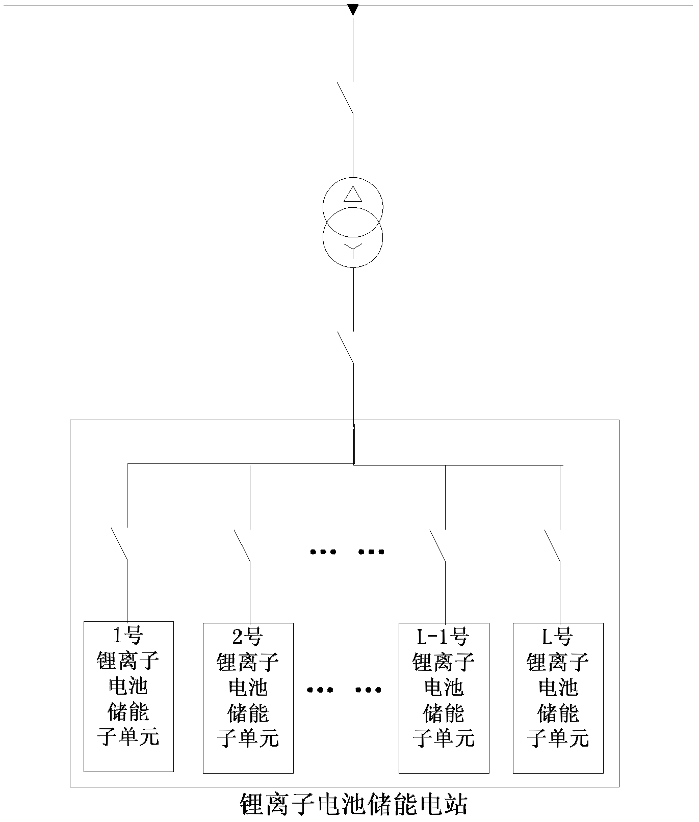 Megawatt battery energy storage power station real-time power control method and system thereof