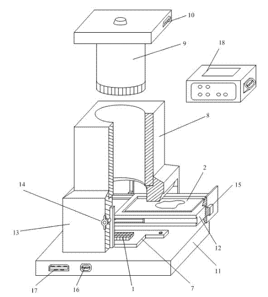 Lensless microscopic imaging method based on optical projection and device thereof