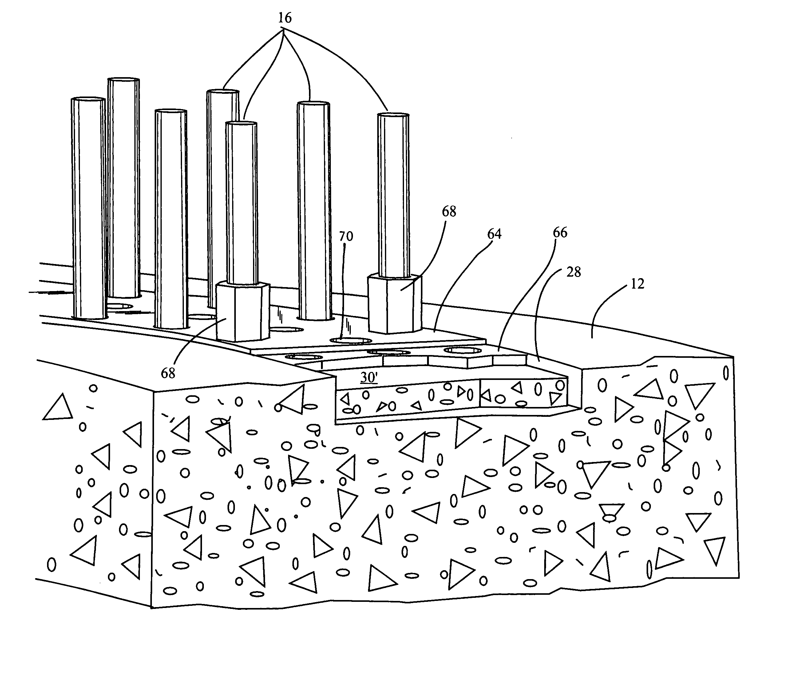 Wind turbine installation comprising an apparatus for protection of anchor bolts and method of installation