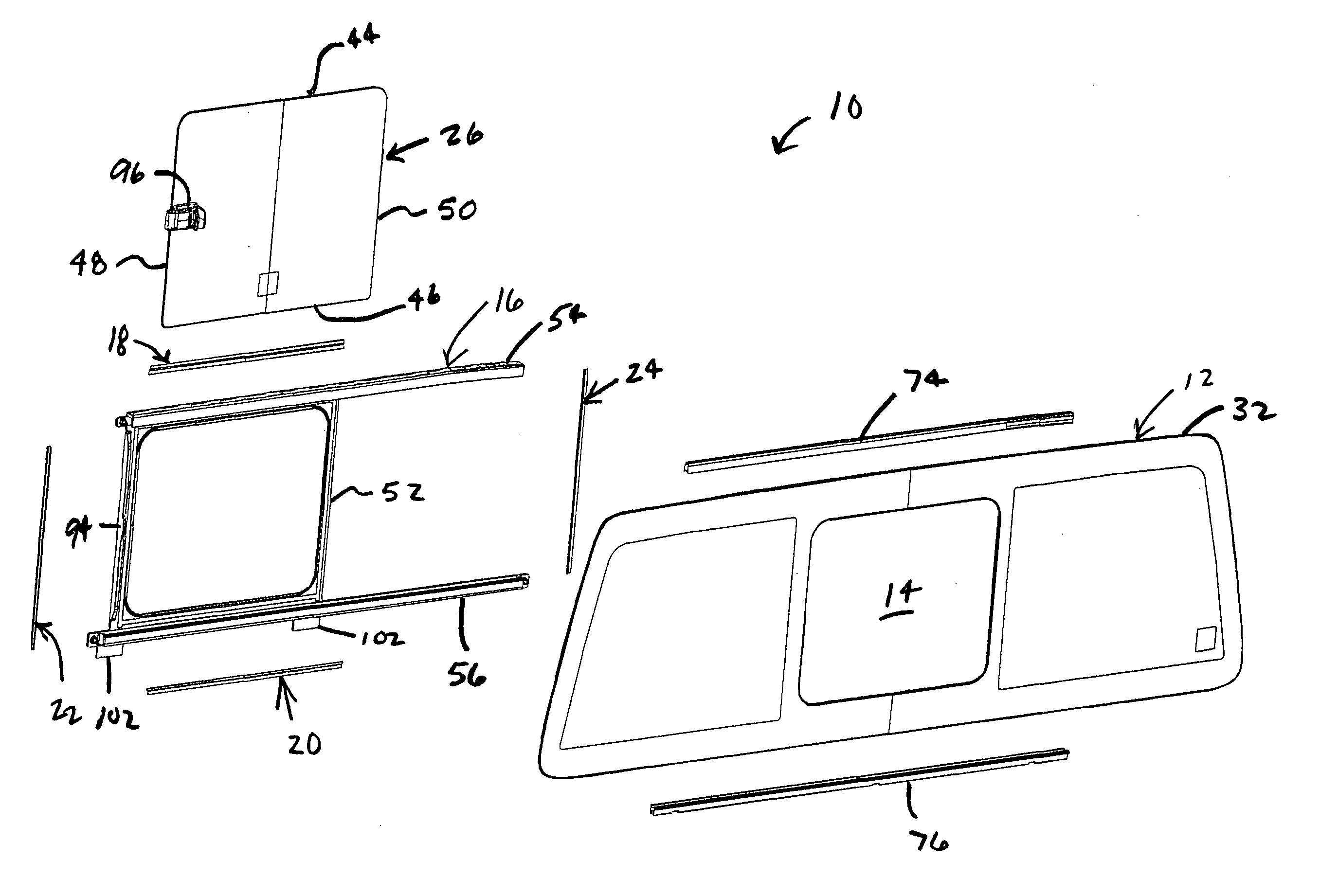 Slider window assembly