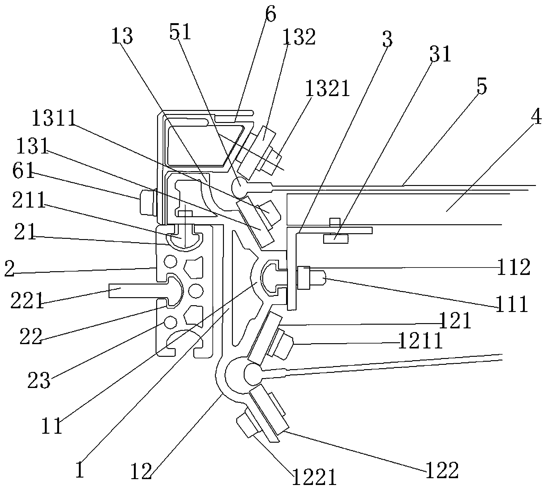 Turning belt side-pulling track mechanism