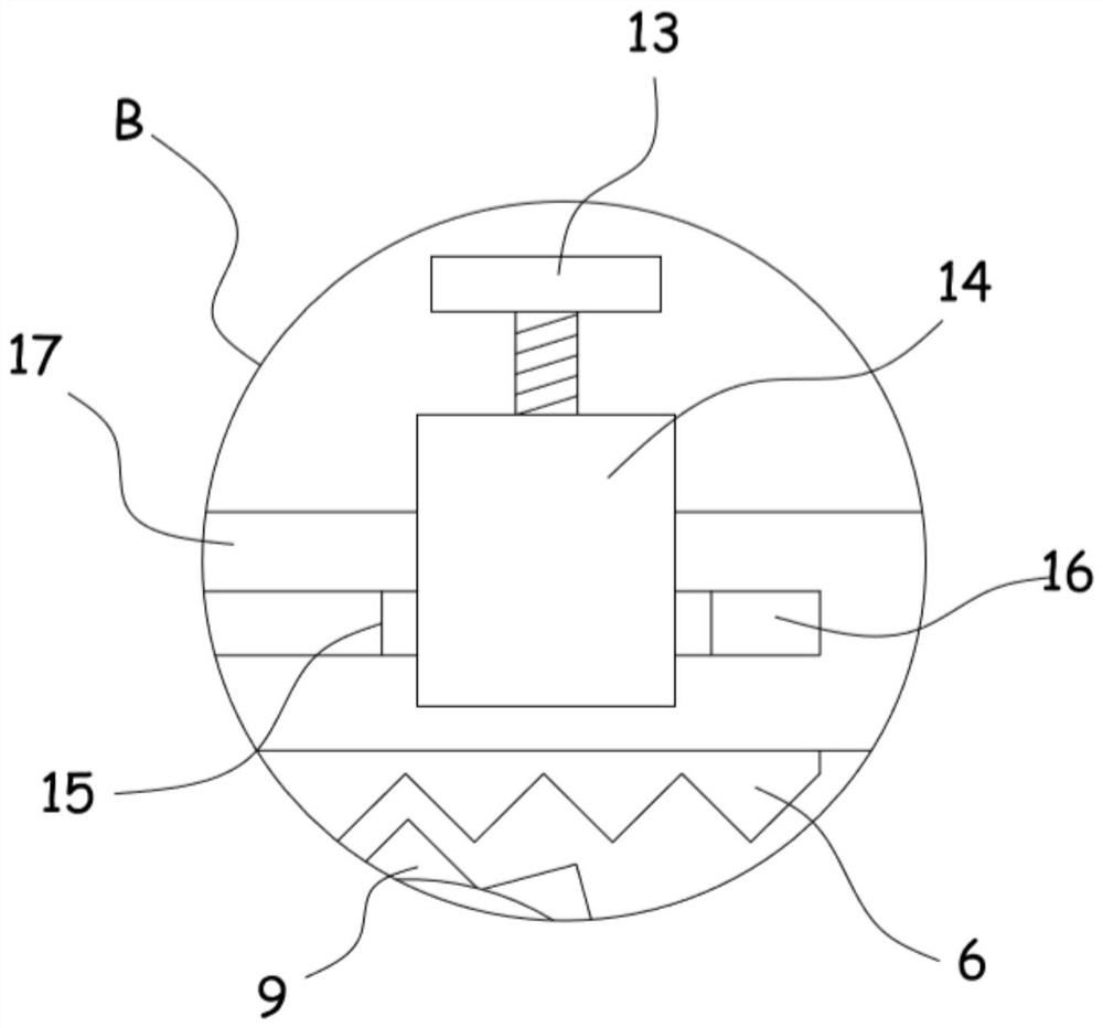 An adjustable steel plate surface grinding and derusting device