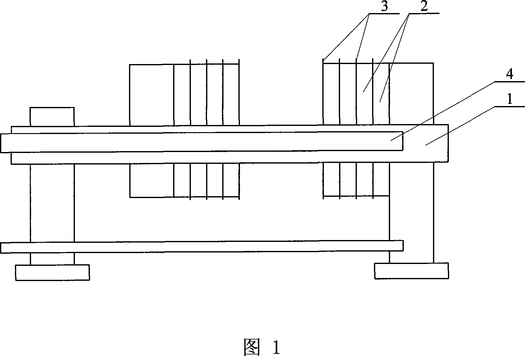 Film pole distance multi-pole natural-circulating electrolytic tank with ion film