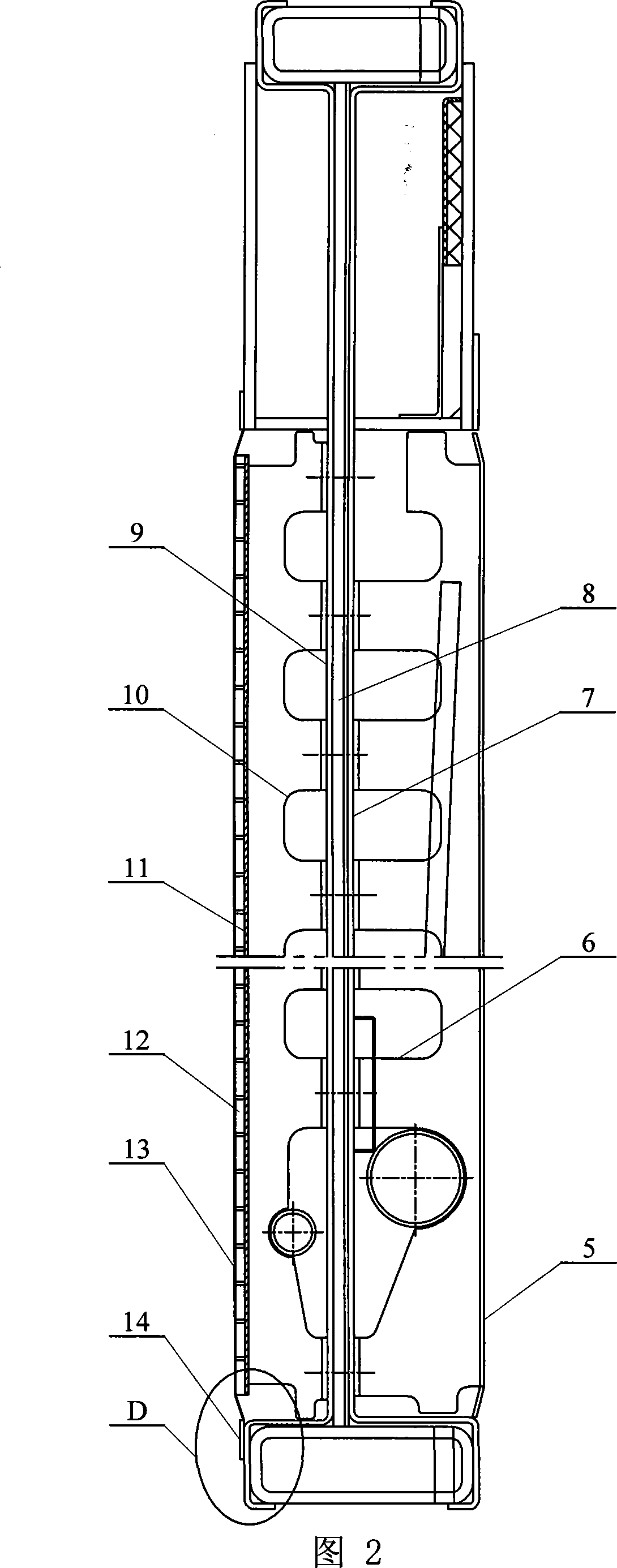 Film pole distance multi-pole natural-circulating electrolytic tank with ion film