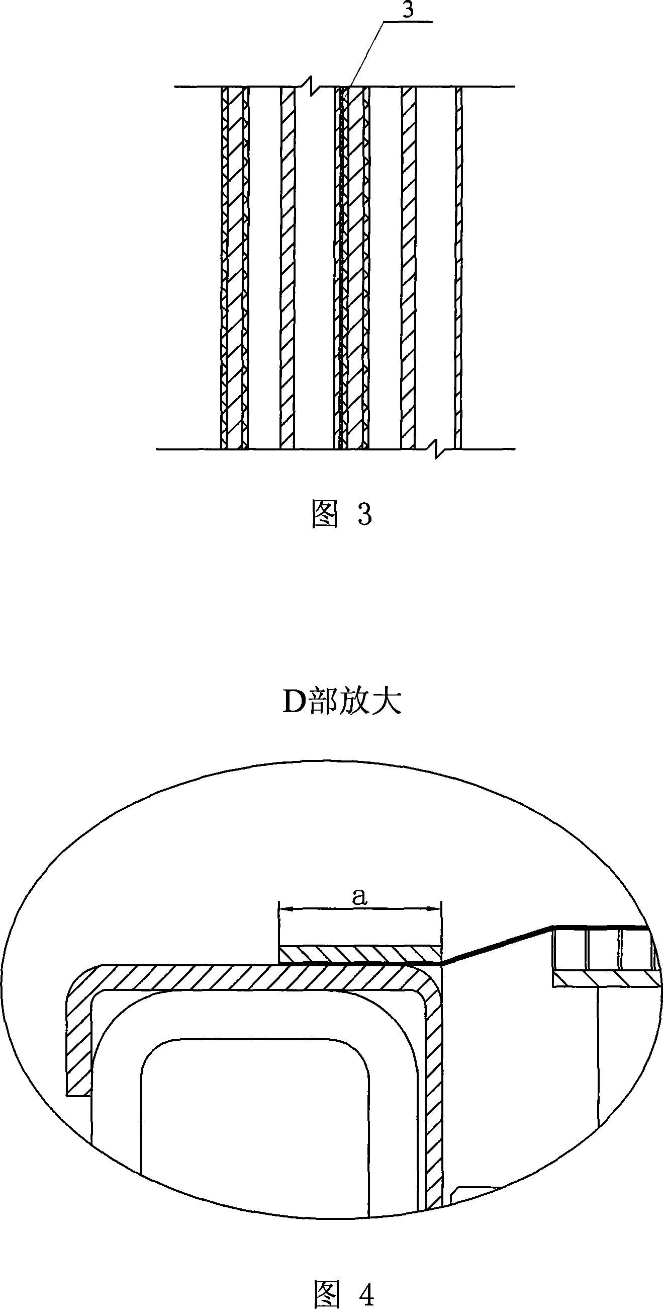 Film pole distance multi-pole natural-circulating electrolytic tank with ion film