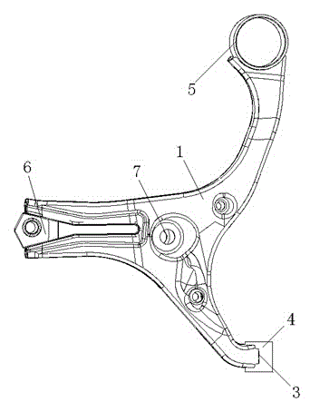 Automobile lower suspension arm assembly