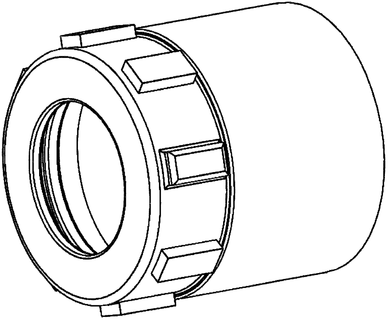 Quick-clamping flow-stabilizing locking connection section for petroleum pipeline