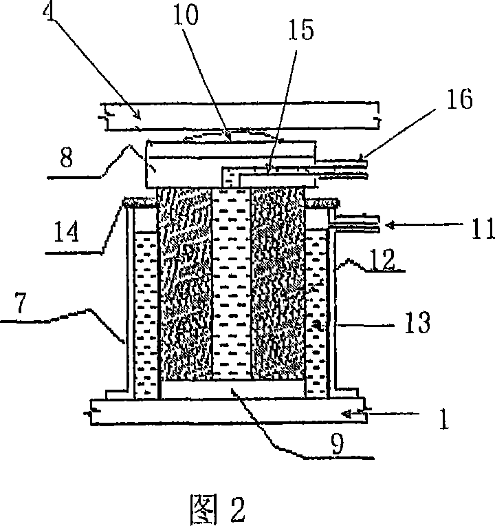 Apparatus and method for testing cement concrete penetration performance under loading action