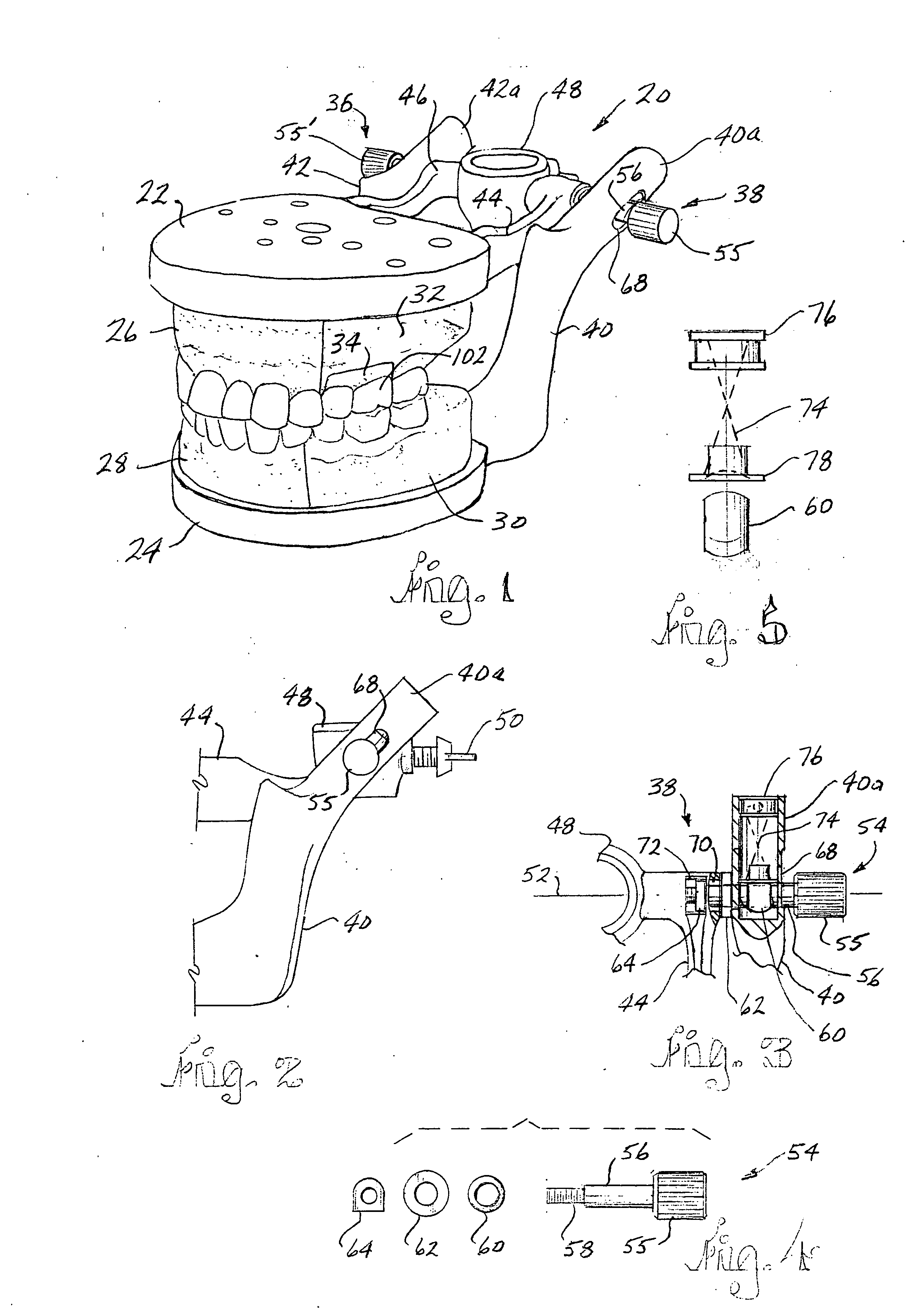 Dental articulator with endodontic module