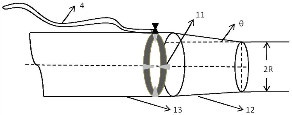 A spraying device that utilizes a two-stroke power unit to drive and adjust the amount of liquid injection