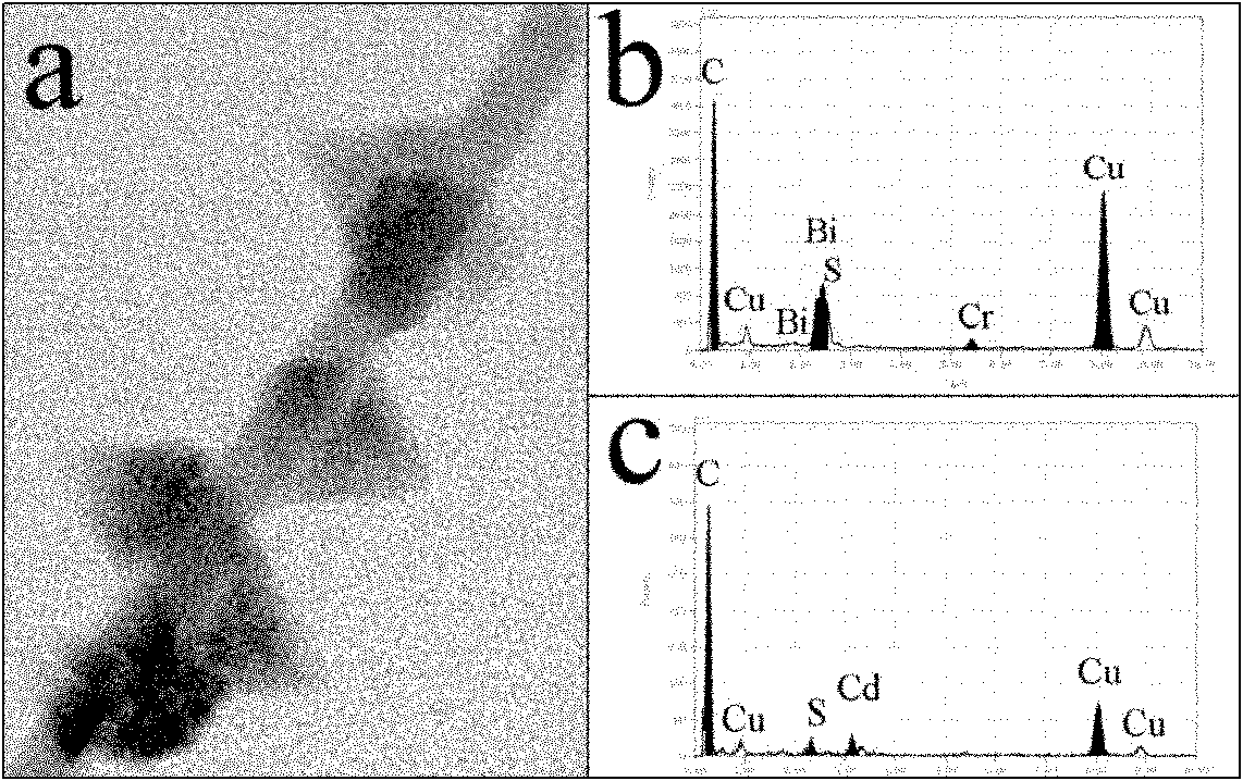 Sulfur group hetero-structure nano material, preparation method and application thereof