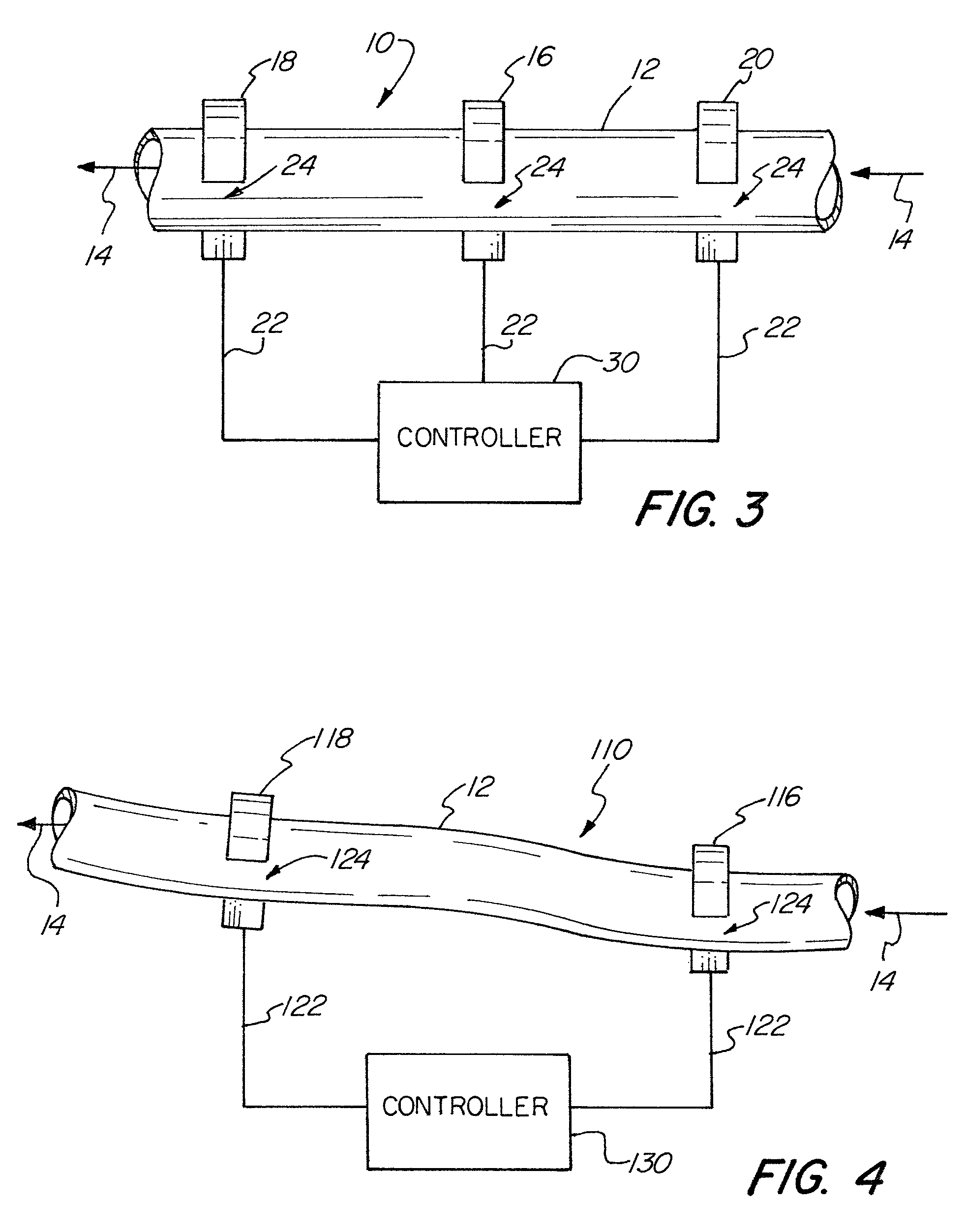 Non-invasive tranducers for ultrasonic transit time flow meters