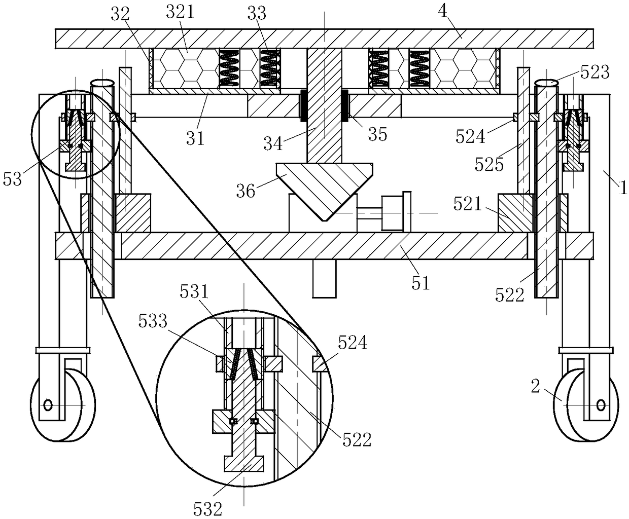 Tightness detection platform for machine parts