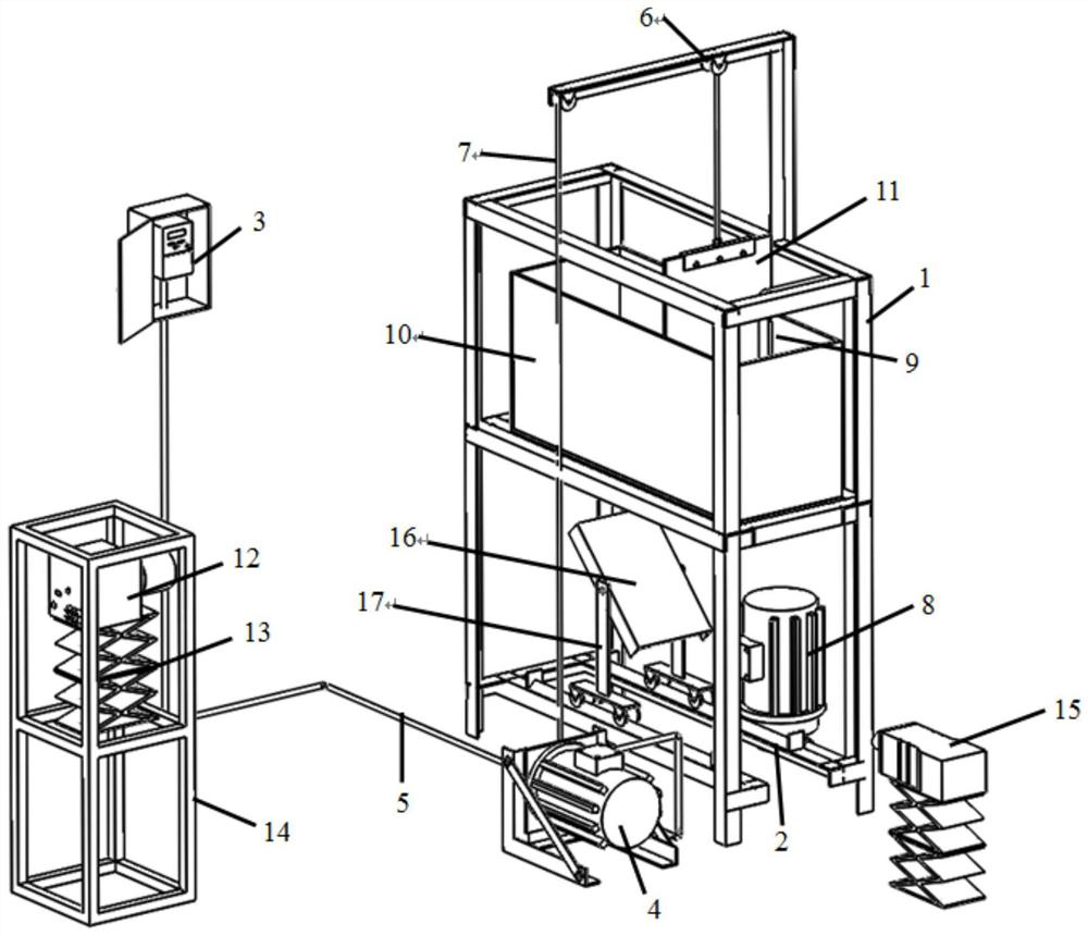 Dam break type simulation breaking wave experiment device