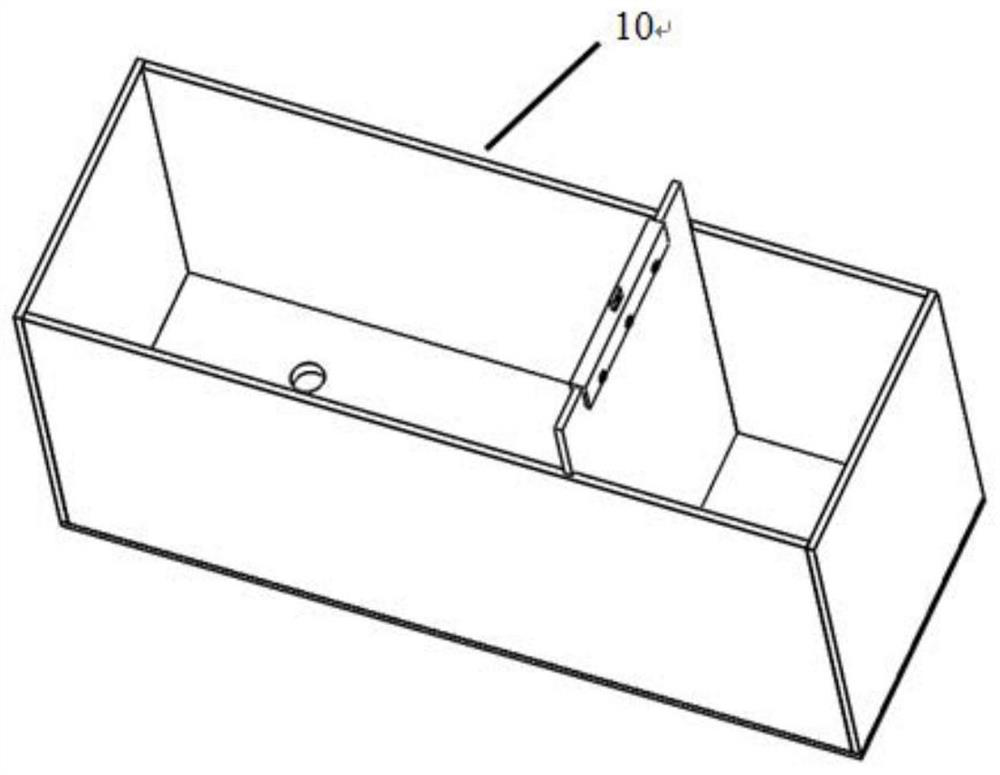 Dam break type simulation breaking wave experiment device