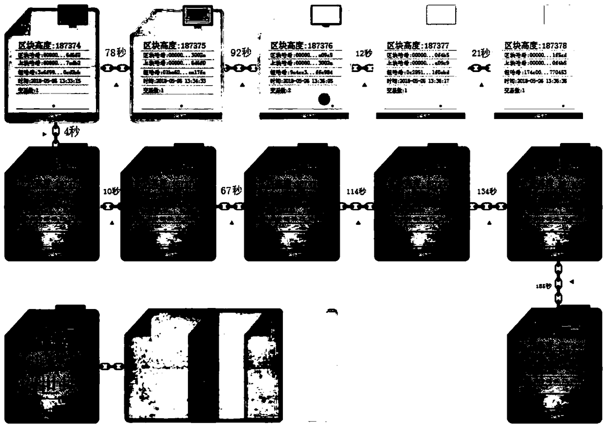 Visualization method and browser for operation state of digital currency block chain