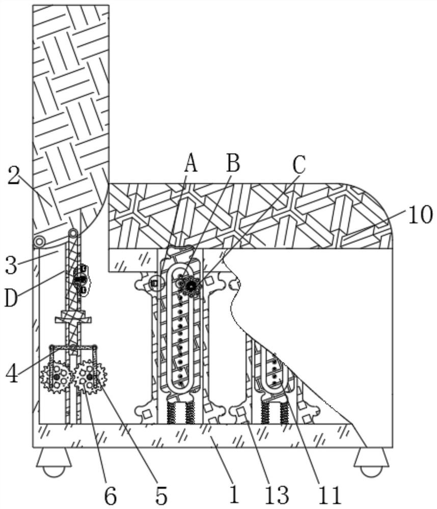 Device convenient for adjusting height of cushion and angle of backrest of sofa