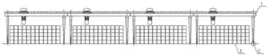 On-line monitoring system and method for settlement of tracks in automatic container yard of harbor