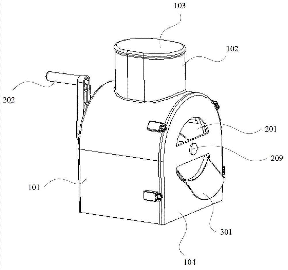 A vegetable cutting device