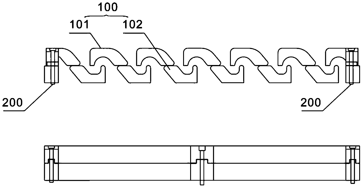 Gratecooler grate plate capable of adjusting width of grate seam