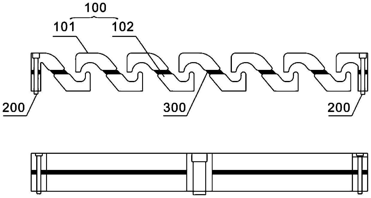 Gratecooler grate plate capable of adjusting width of grate seam