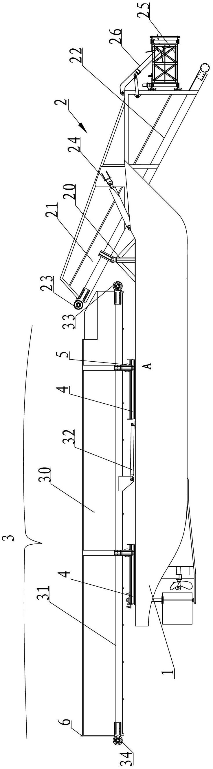 Water surface floater recovery ship