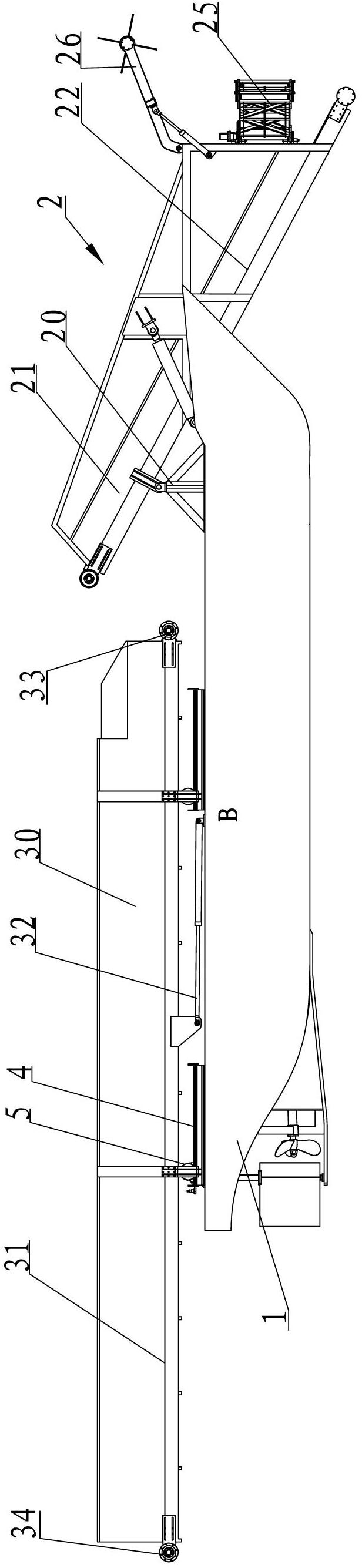 Water surface floater recovery ship