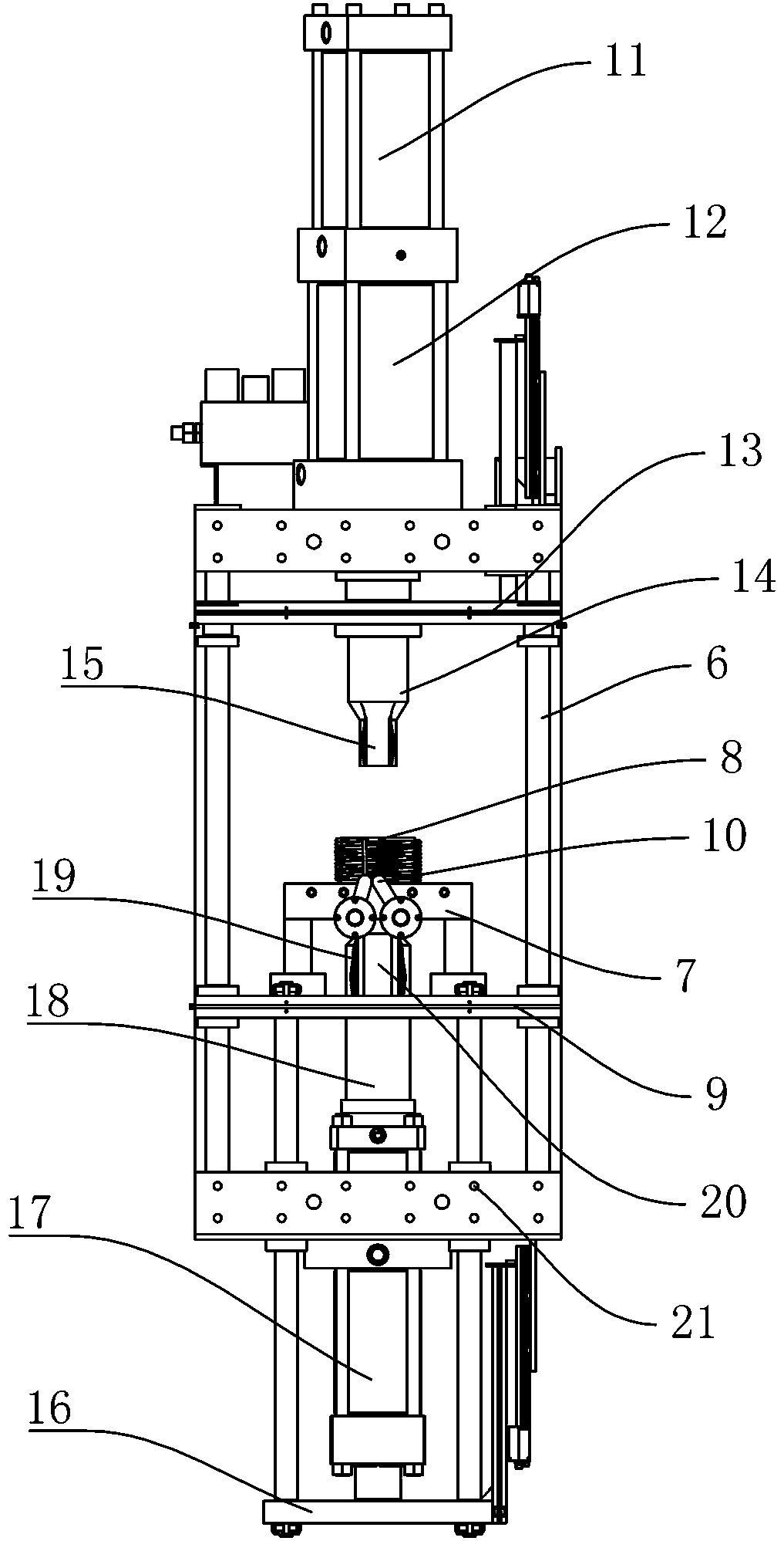 Full-automatic floating type hot-press forming press