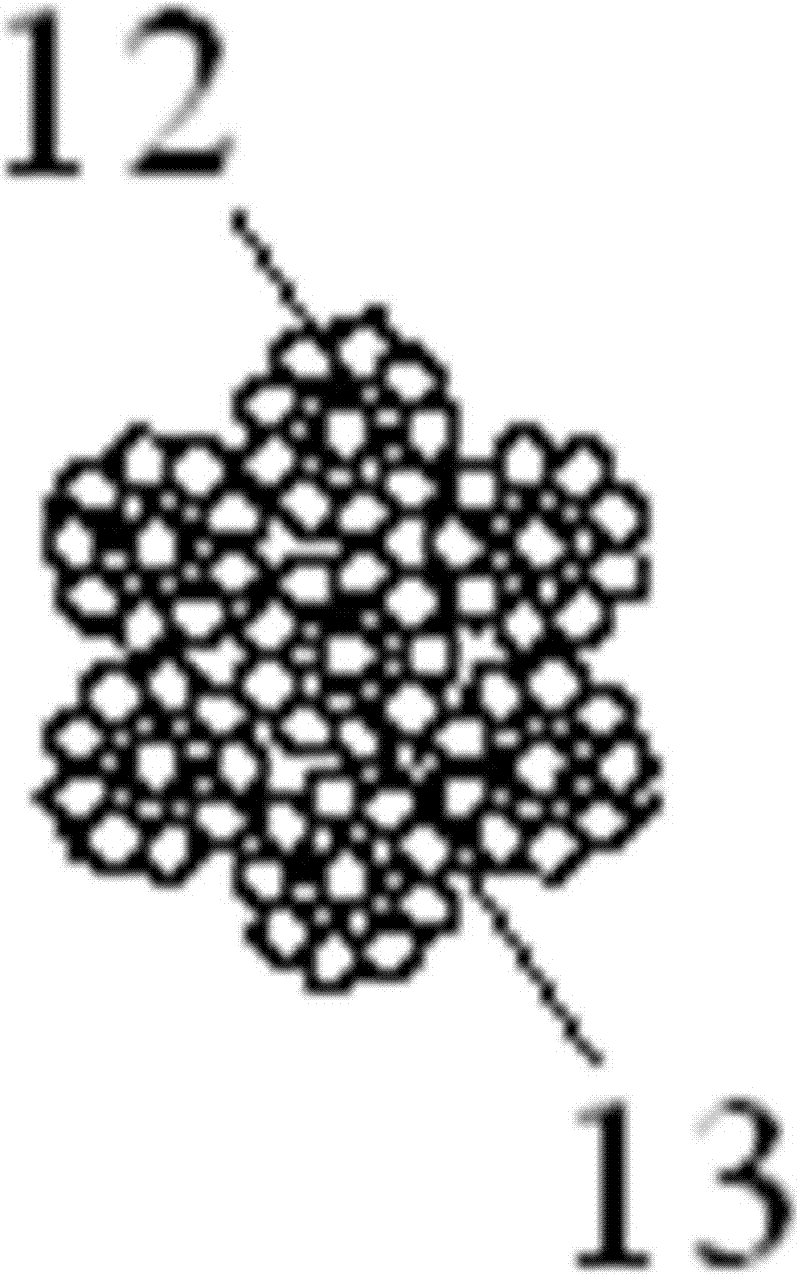 Parallel-laid steel wire rope for container equipment and manufacturing method thereof