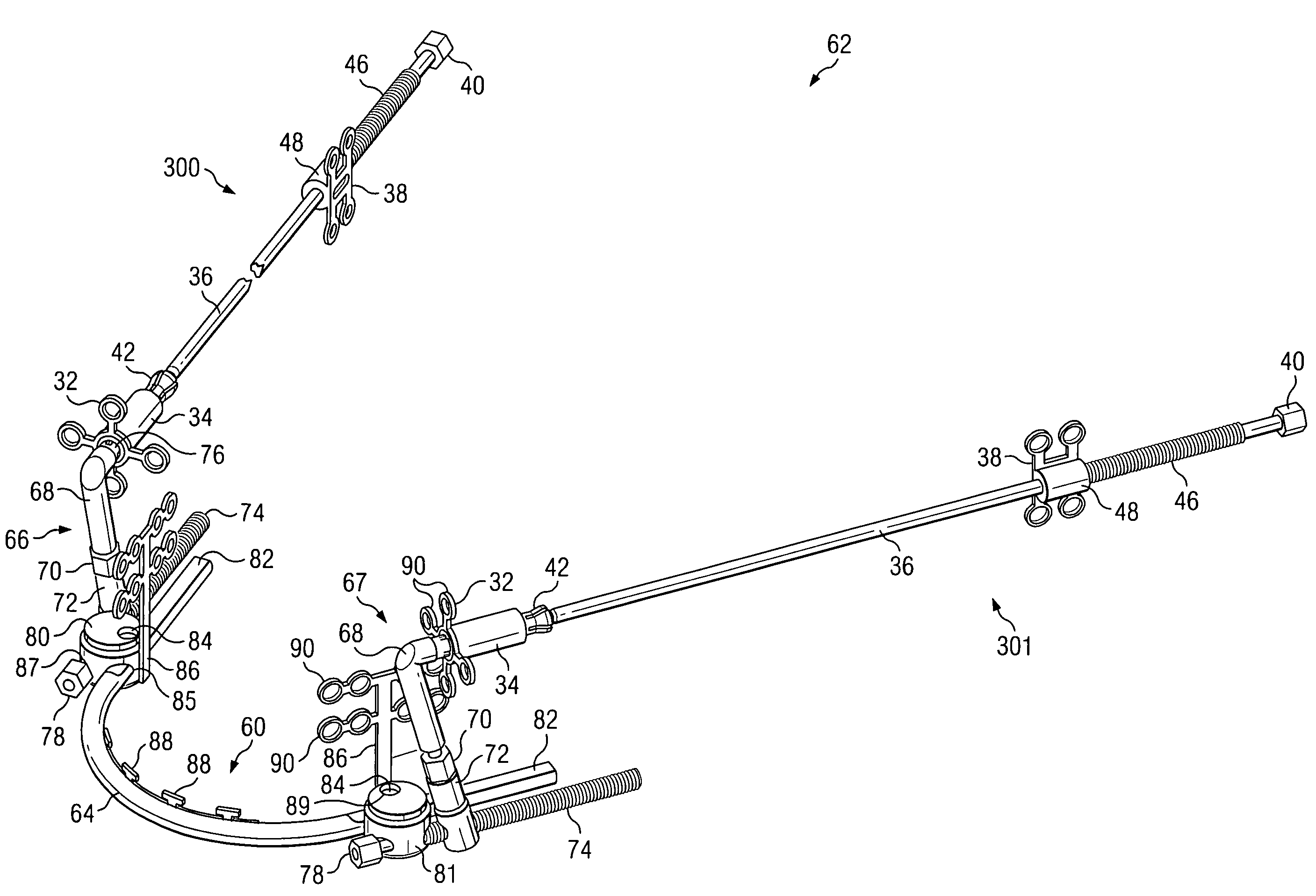 Facial osteodistraction device