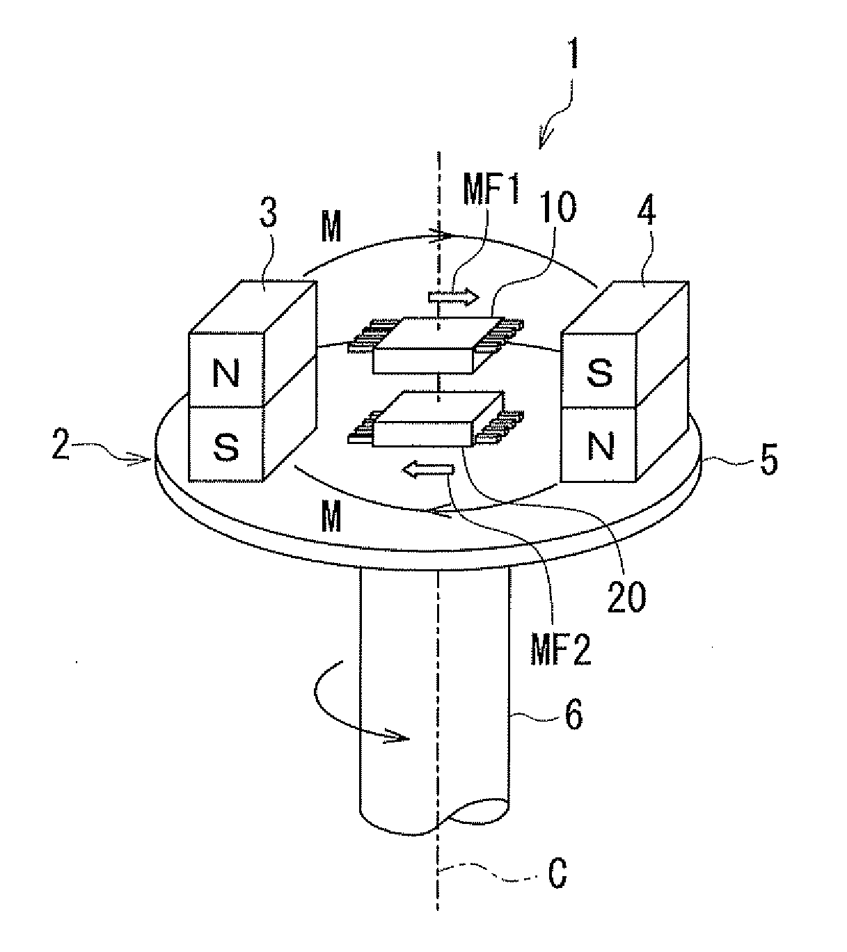 Rotating field sensor